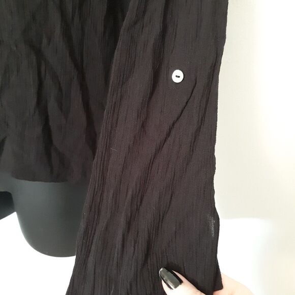 Candies black high low button-up - Picture 3 of 5